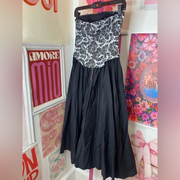 NWT Toccin Melody Floral Cotton Corset Midi-Dress - Picture 6 of 15